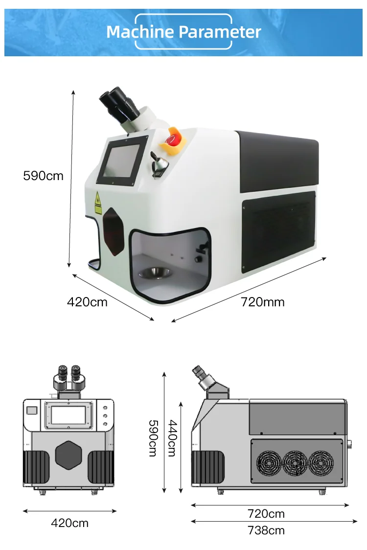 100W Mini Desktop YAG Laser Welding Machine Gold Silver Stainless Steel Repair Metal Laser Welder Jewelry Soldering Machine