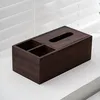 Walnut wood tissue box - right-angle storage