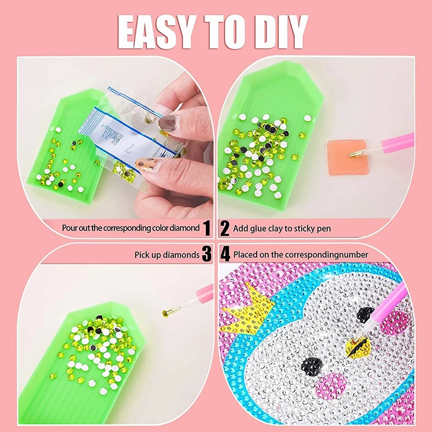 5D Diamond Painting Kit For Kids Easy And Small DIY Full Drill Painting By  Number Kits Rhinestone Embroidery Best Gift For Kids - Buy 5D Diamond  Painting Kit For Kids Easy And