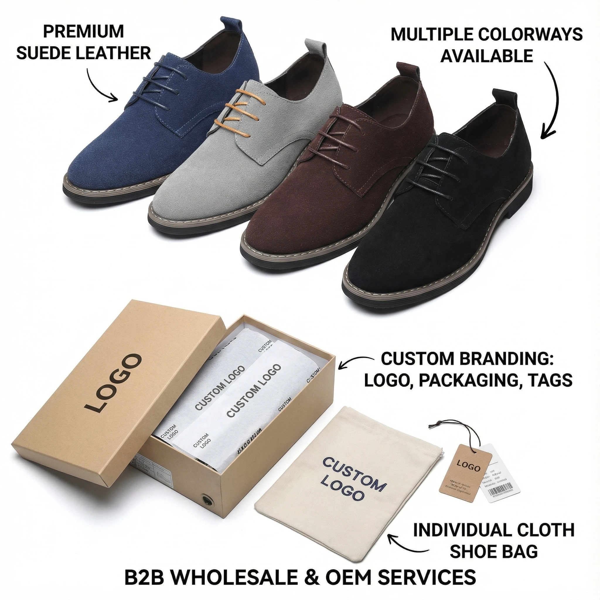 Chaussures Homme Idrese Taille 42 - Bleu Daim, Style Richelieu Décontracté