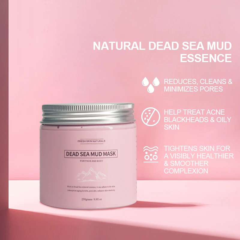 Private Label Oem Hight Quality Clarifying Facial Skincare Small Pink Dead Sea Milk Repair Bright Mud Mask
