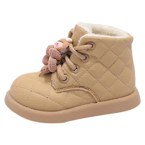 Keep Warm Winter Boots Kids Thickened Cotton Kids Boots Girls Flower Kids Snow Boots