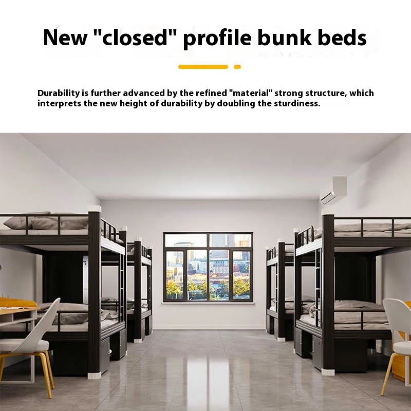 Detachable Metal Bunk Bed for Worker Dormitory with Reinforced Frame