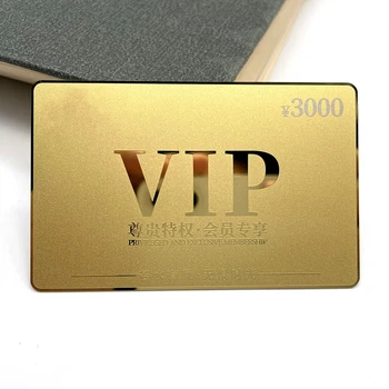 Customized Stainless Steel Metal Gold Business Membership Cards