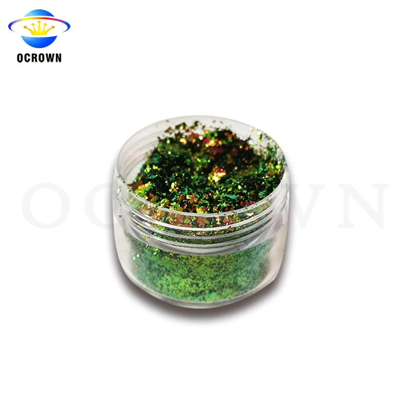 Косметика Ocrown тени для век с камелеоном/снежинками Хамелеона многохромовый пигмент