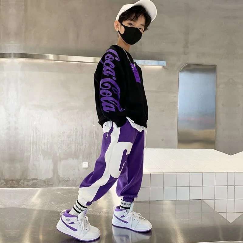 2023 Children's Korean Version Clothing Men's New Spring and Autumn in the  Big Boy Boy Casual Suit Two-piece Children's Suits