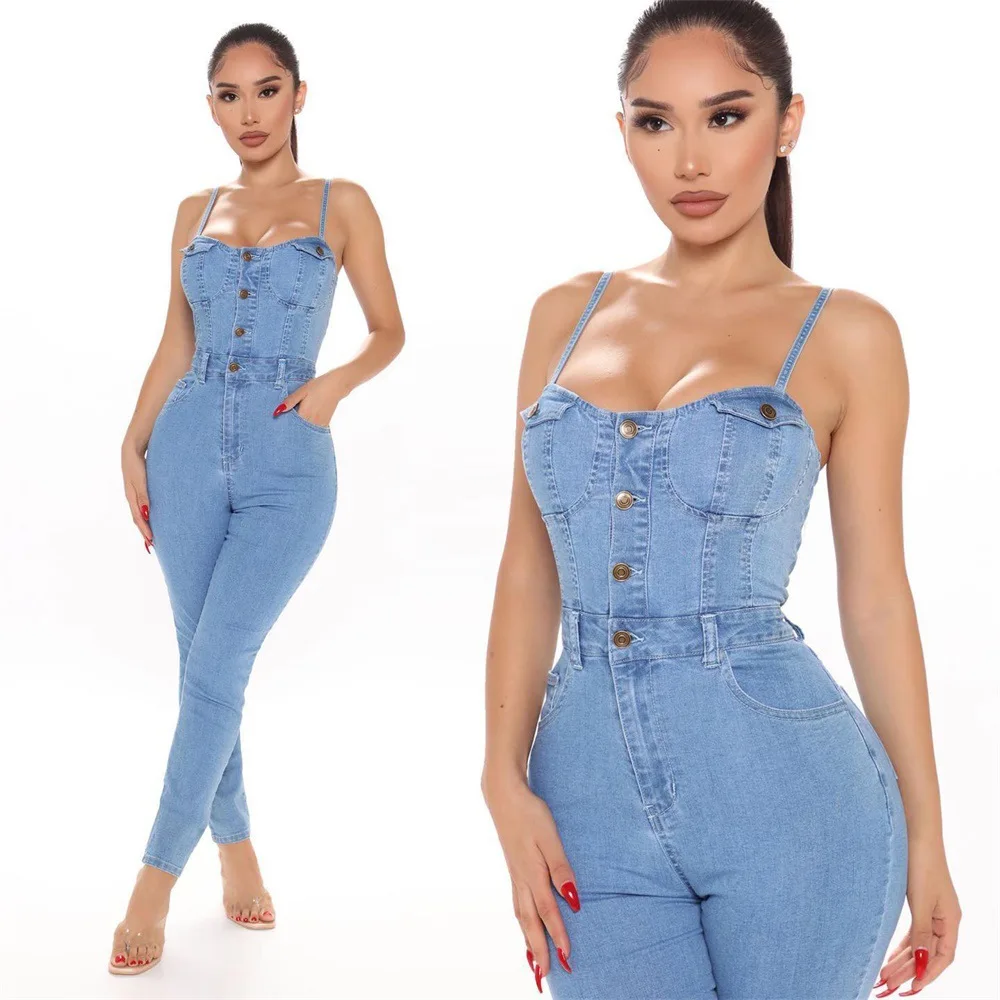 Casual Ladies Jumpsuit Summer Straps 