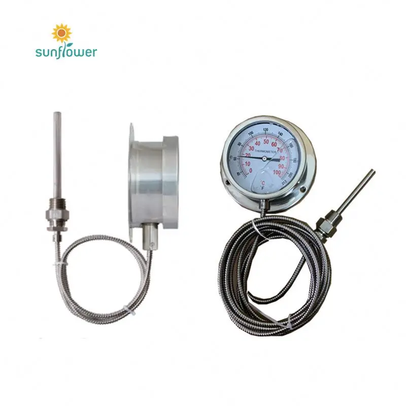 China Customized High Temperature Full Stainless Steel Gas Expansion Oven  Thermometer Temperature Gauge with Meal Capillary Suppliers, Manufacturers,  Factory - SUNFLOWER