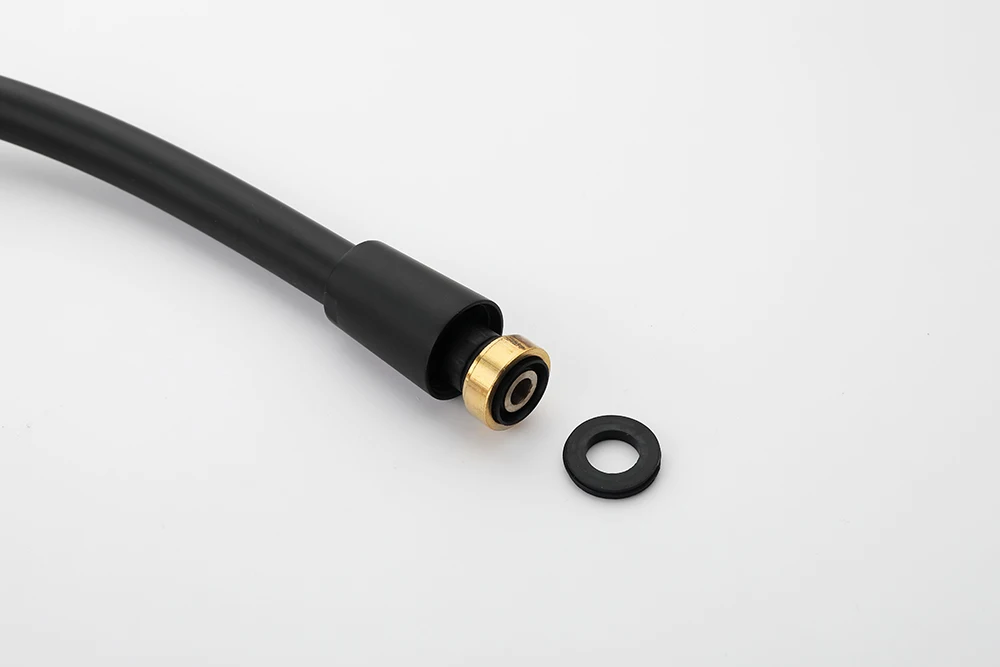 Black Embedded Wall-Mounted Shower Set, Hot and Cold Rotary Switch ...