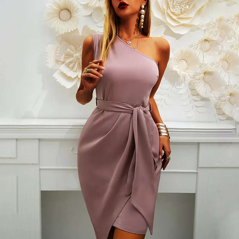 Classy Dress Vestidos Elegantes Free Shipping Clothes Factory Ladies  Turtleneck Sleeveless Clothing Party Dress Casual Dresses