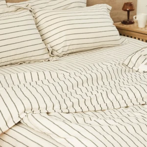 Hypoallergenic Material Bed Sheets Set Flax Linen Bedding Duvet Cover Set Stone Washed