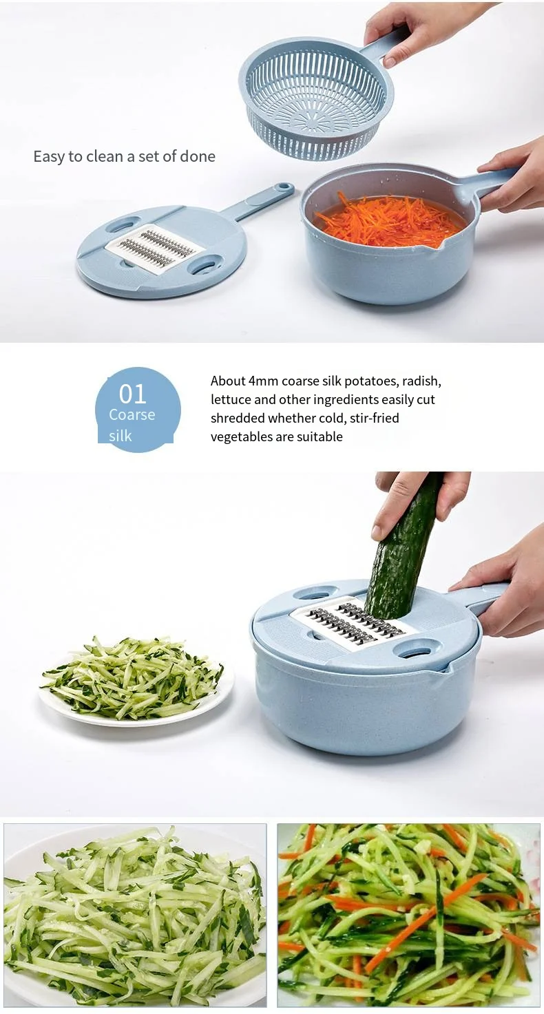 Kitchen supplies Multifunctional vegetable cutter Grater manual slicer radish potato thread slicer wiper manufacture