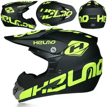 Factory Wholesale Full Face Motorcycle Helmet Cross-Off Road Motocross Karting ABS Material Free Gift Goggles Gloves New