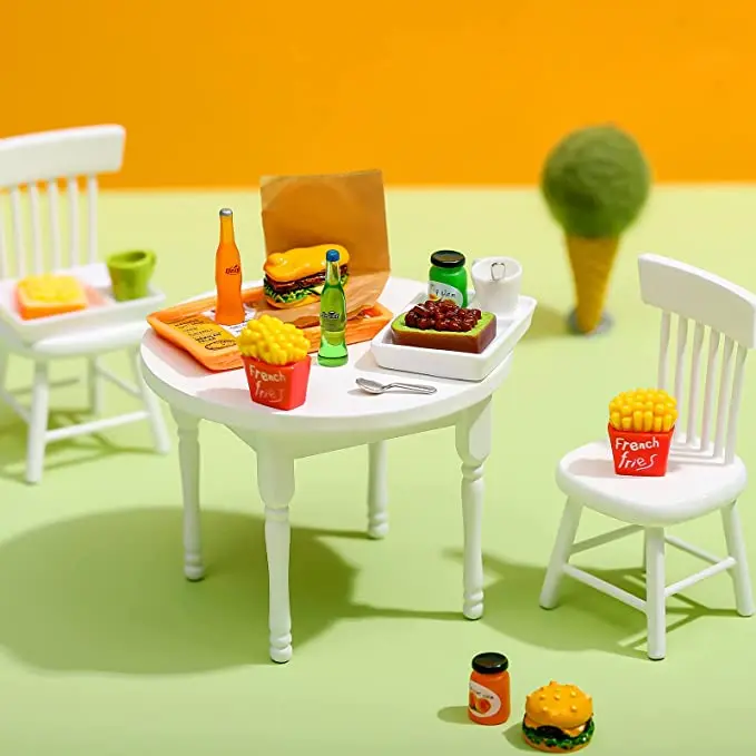 Miniature Tea Dollhouse Kitchen Accessories Set Mini Food For Dollhouse