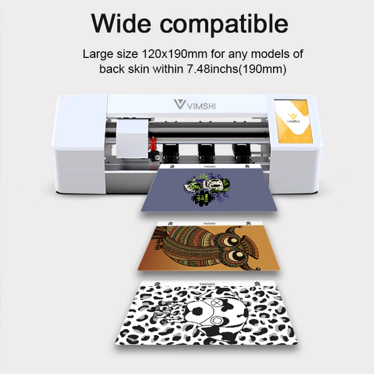 VIMSHI 3D Embossed 3M Printing Machine Mobile Phone Hidrogel Protection Back Skin Cutting Hydrogel Films for iPad Laptop