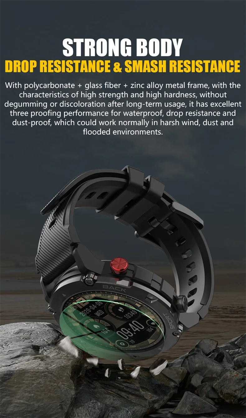 C21 Smart Watch Outdoor Sport BT Calling Heard Rate Waterproof Rugged 1.32 inch 360*360 Round Reloj Smartwatch for Men (4).jpg