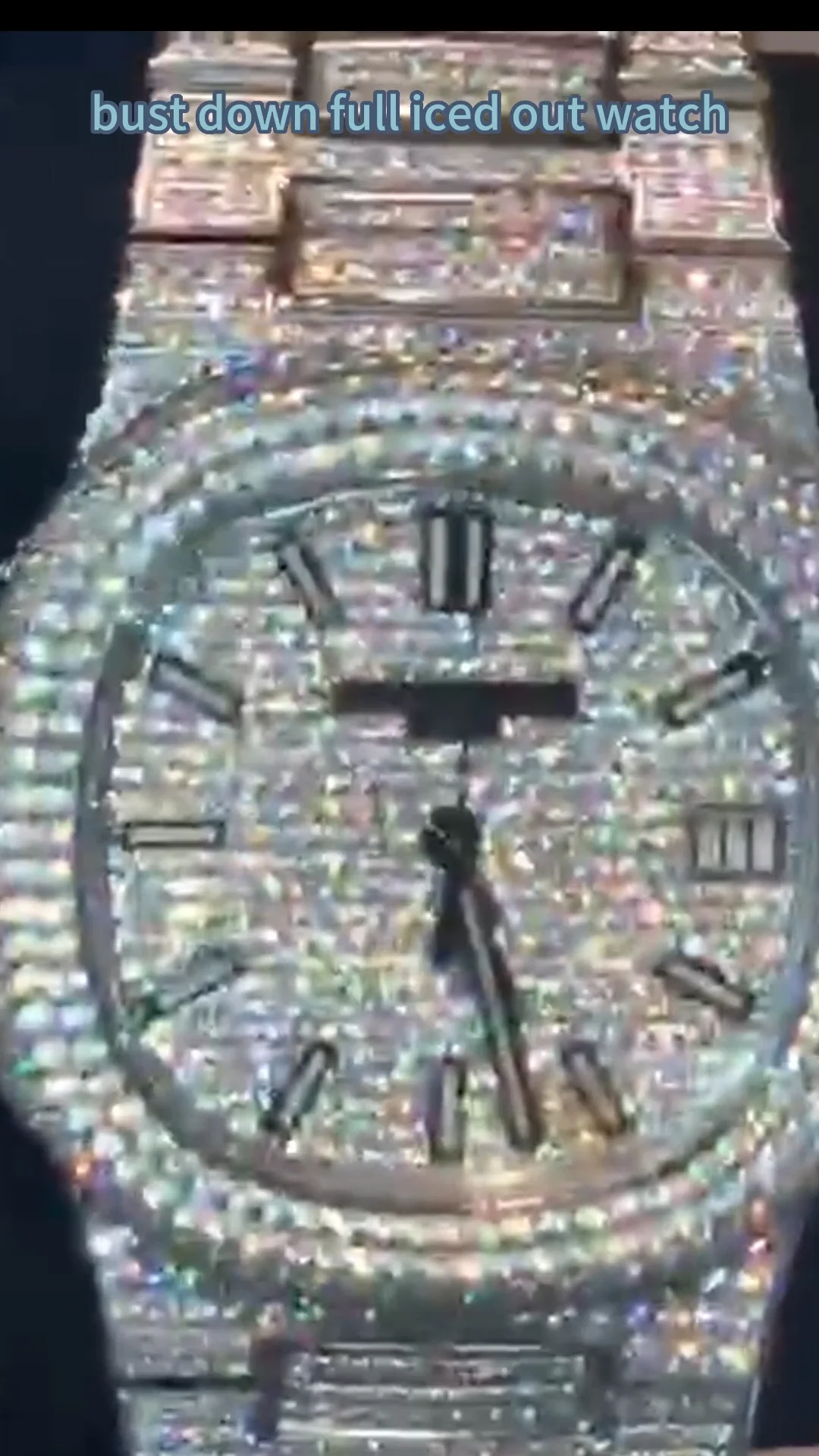 Zircon Bust Down Watch 38mm Wristwatches Cz With Auto Movement All Iced