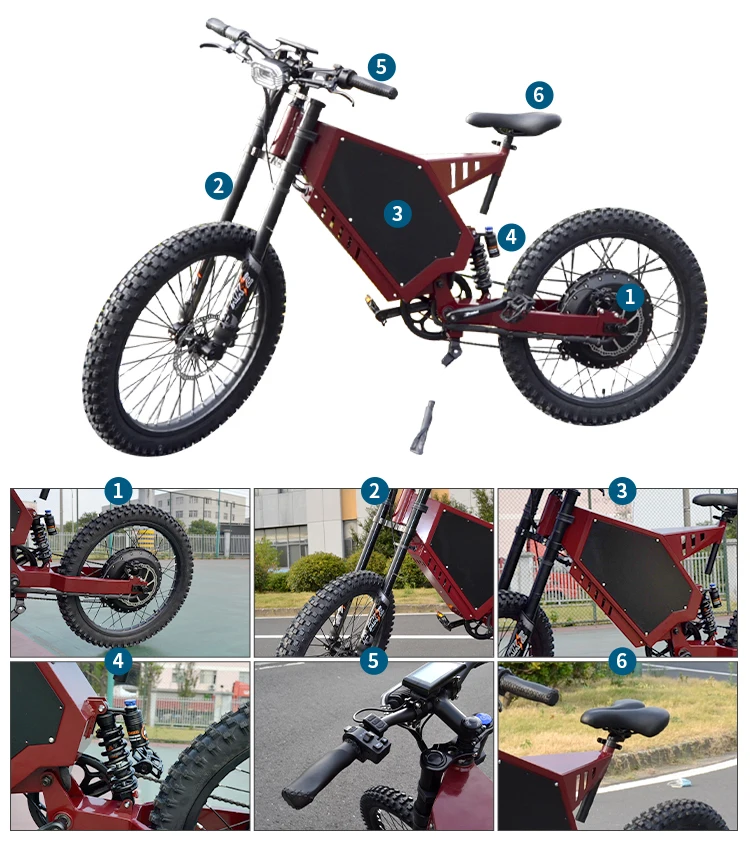 Mountain Bike Electric Bike Kits Long Range 72v 5000w Electric