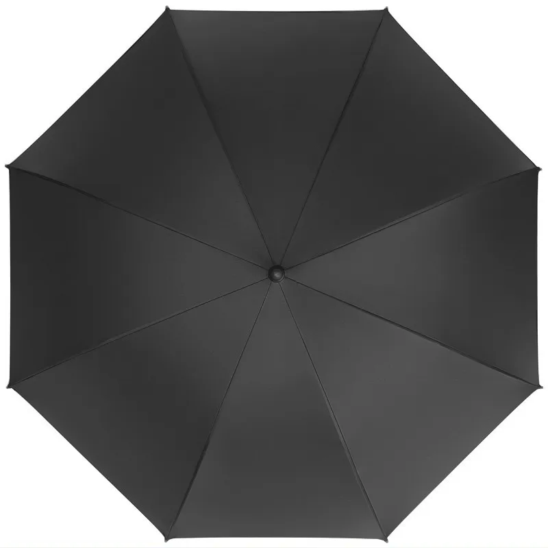 Wholesale Custom Logo Large Automatic Business Sunshade Umbrella with 8K Ribs and Black Plastic Straight Handle Golf Gifts