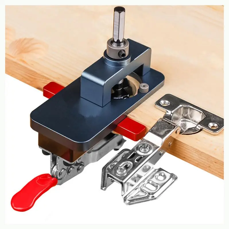 TEBAK W-134 Woodworking 35mm Simple Quick-fixing Hard Alloy Closet Cabinet Door Hinge Drilling Installation Hole Tool Set