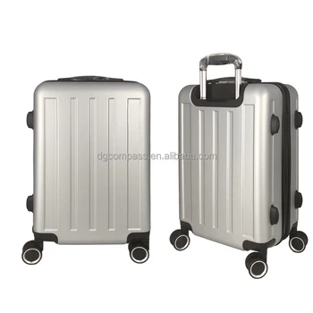 ABS Material Custom brand suitcase 360 degree travel luggage bag sets with aluminum trolley handle for long holiday