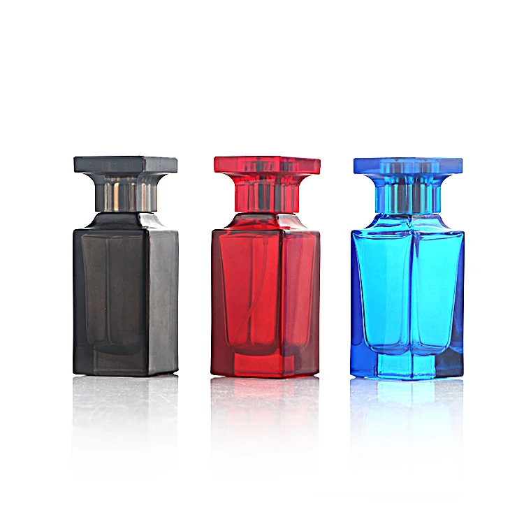 Custom Square Black Blue Red Grey Empty 50ml Fine Mist Spray Perfume Glass  Bottles - Buy Atomizer Perfume Bottle Spray,Tom Ford Perfume Bottle,Square  Glass Perfume Bottle Product on 