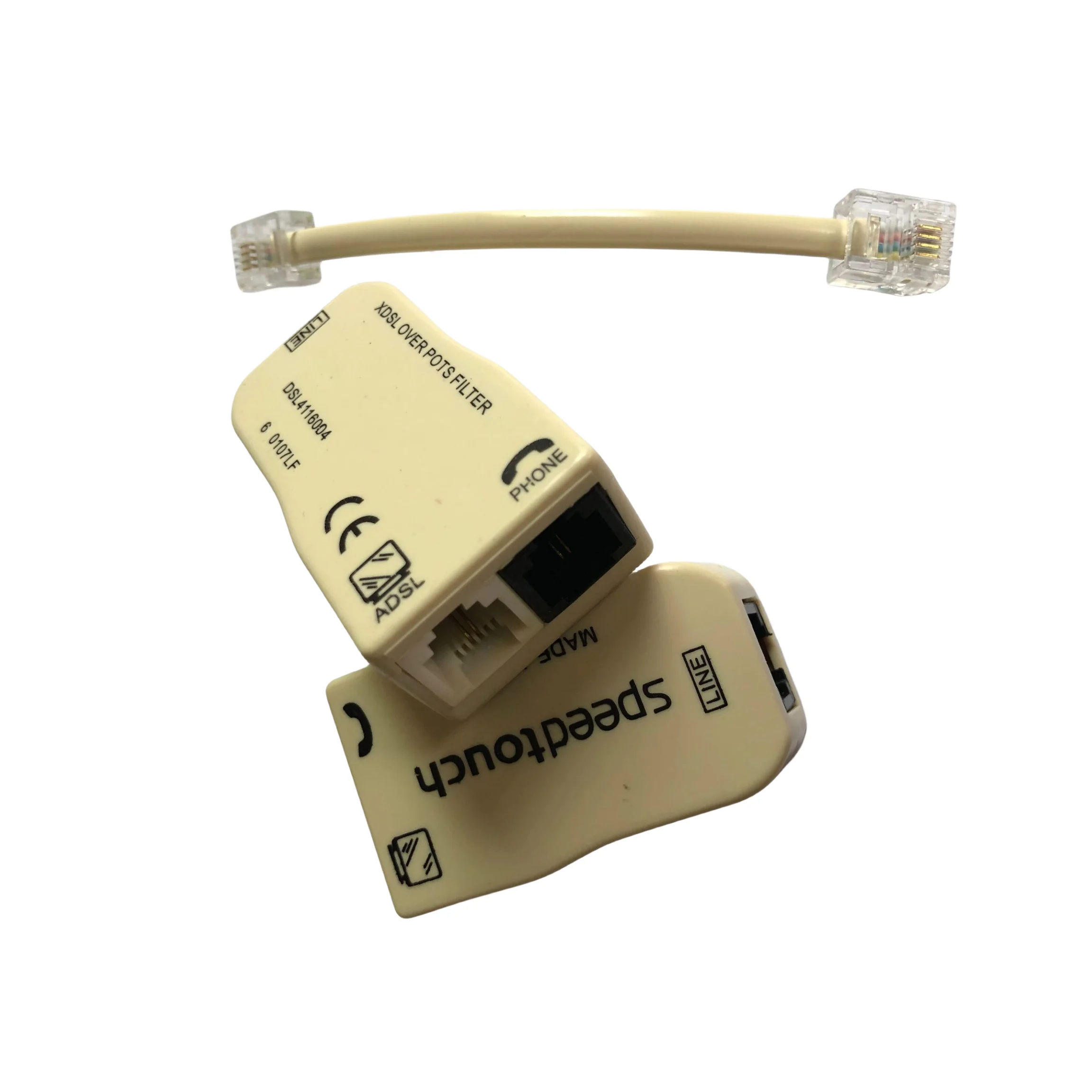 Telephone Splitter Rj11 Adsl Dsl Splitter Rj11 6p2c 1 Male To 2 Females