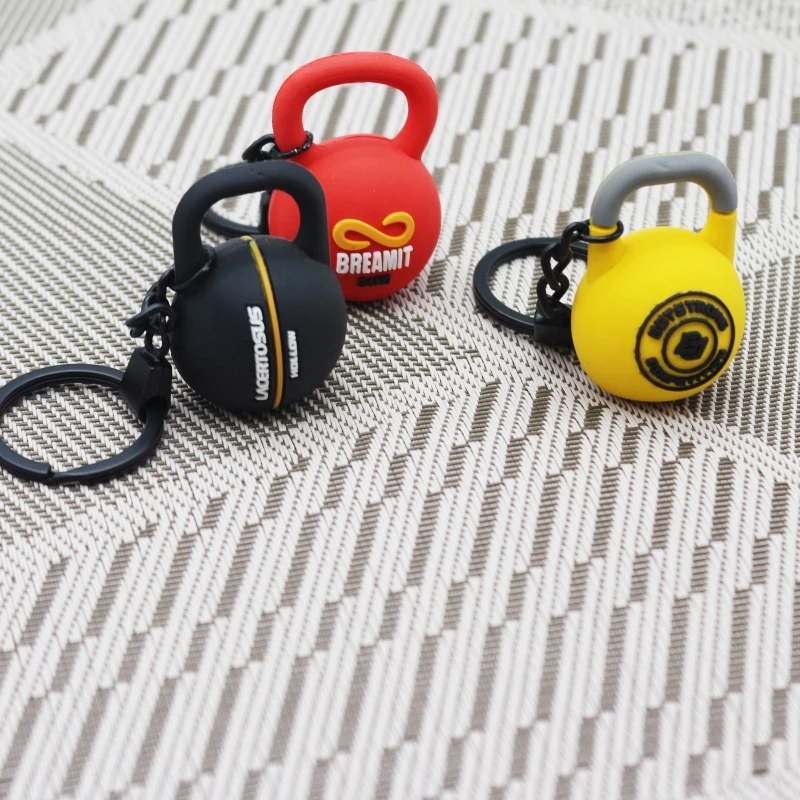 Wsnbwye  Designer Custom Logo Keychain Kettlebell 24kg Puffy Kettlebell Key Ring Key Chain Keychain
