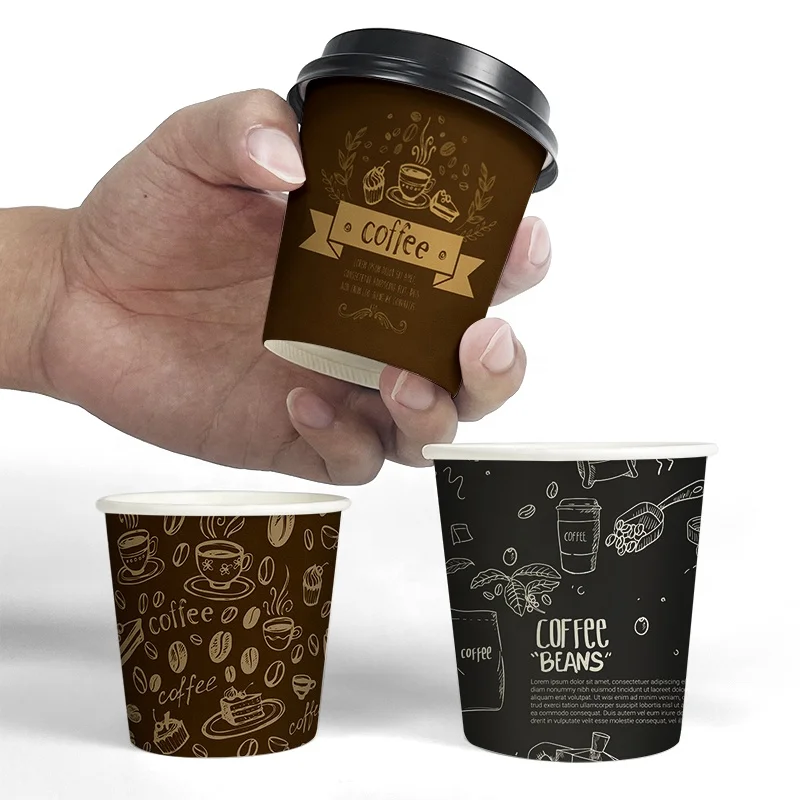 Mini 75 Ml to 9oz Disposable Paper Cups for Coffee & More