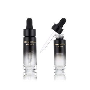 Flat Shoulder Essential Oil Bottle Customize Frosted Cosmetic Glass Dropper Bottle