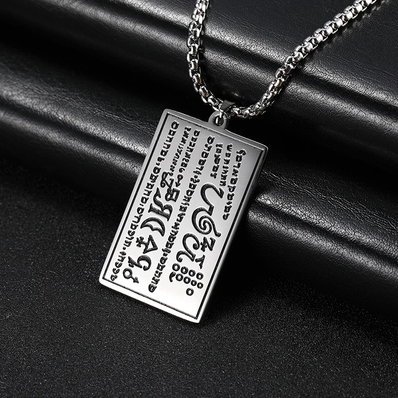 Myshape Talisman of Wealth Necklace Attracting Money 6th and 7th Books of Moses Chain Seal of Fortune Amulet Stainless Steel
