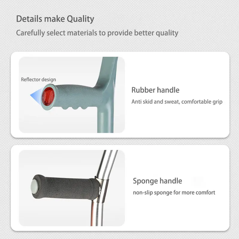 Elbow Walking Stick Cane Telescoping Adjustable Medical Elbow Crutches