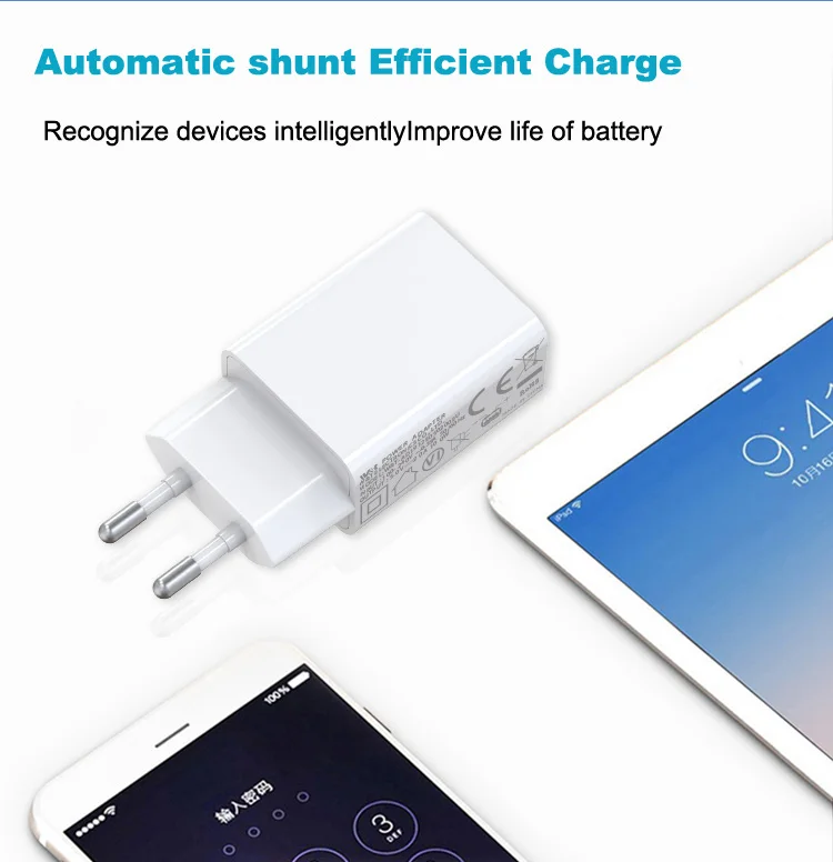 Wholesales Eu Us 5v 2a 2.1a Fast Charging Adapter Wall Charger Usb ...