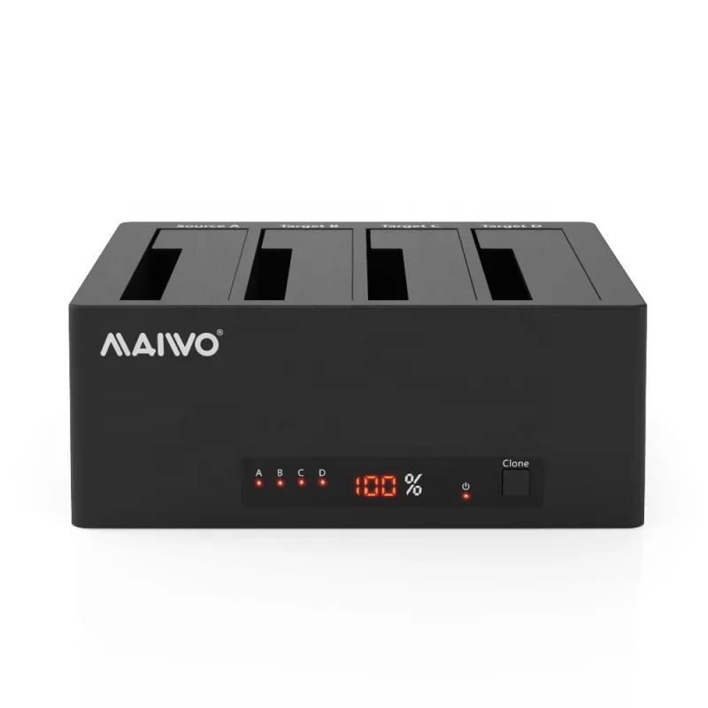 MAIWO Quad-Bay HDD Clone Docking Station 4pcs SSD Support