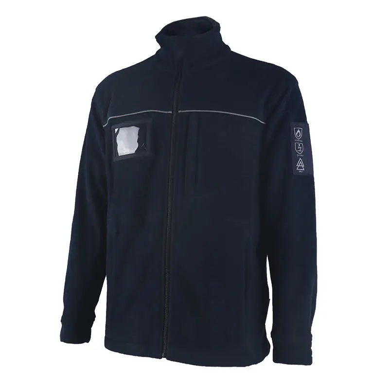 TenMoSoft FR Antistatic Arc Flash Protective Fleece Jacket Fire Retardant Fleece Winter Shirt