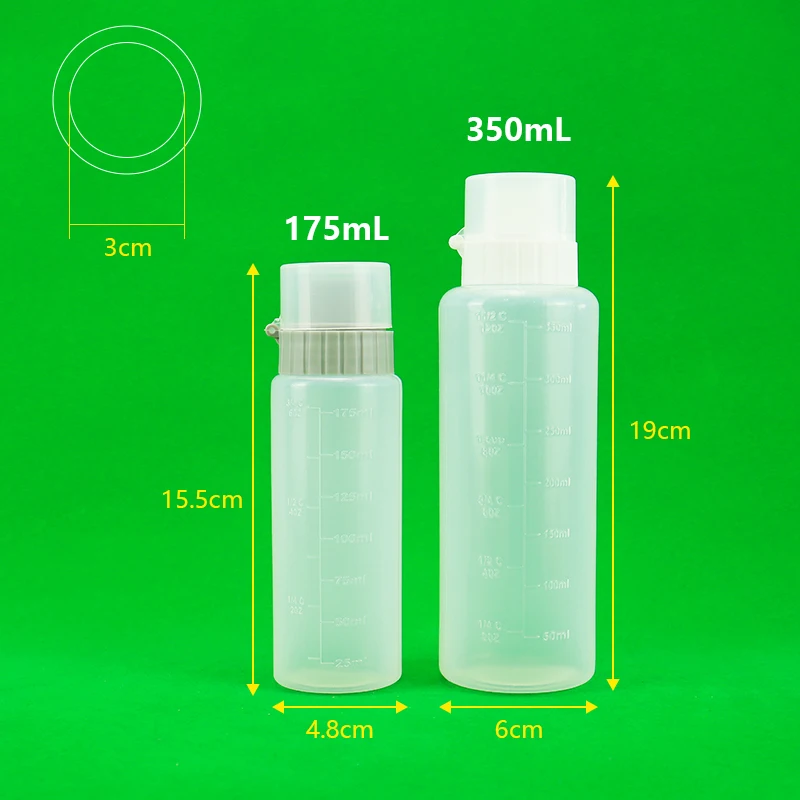 175ML 350ML Plastic Ketchup Salad Dressing Sauce Bottle with Pump Cap Screen Printing for Shampoo Packaging