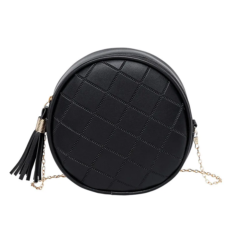 Cute Womens Leather Circle Crossbody Bag