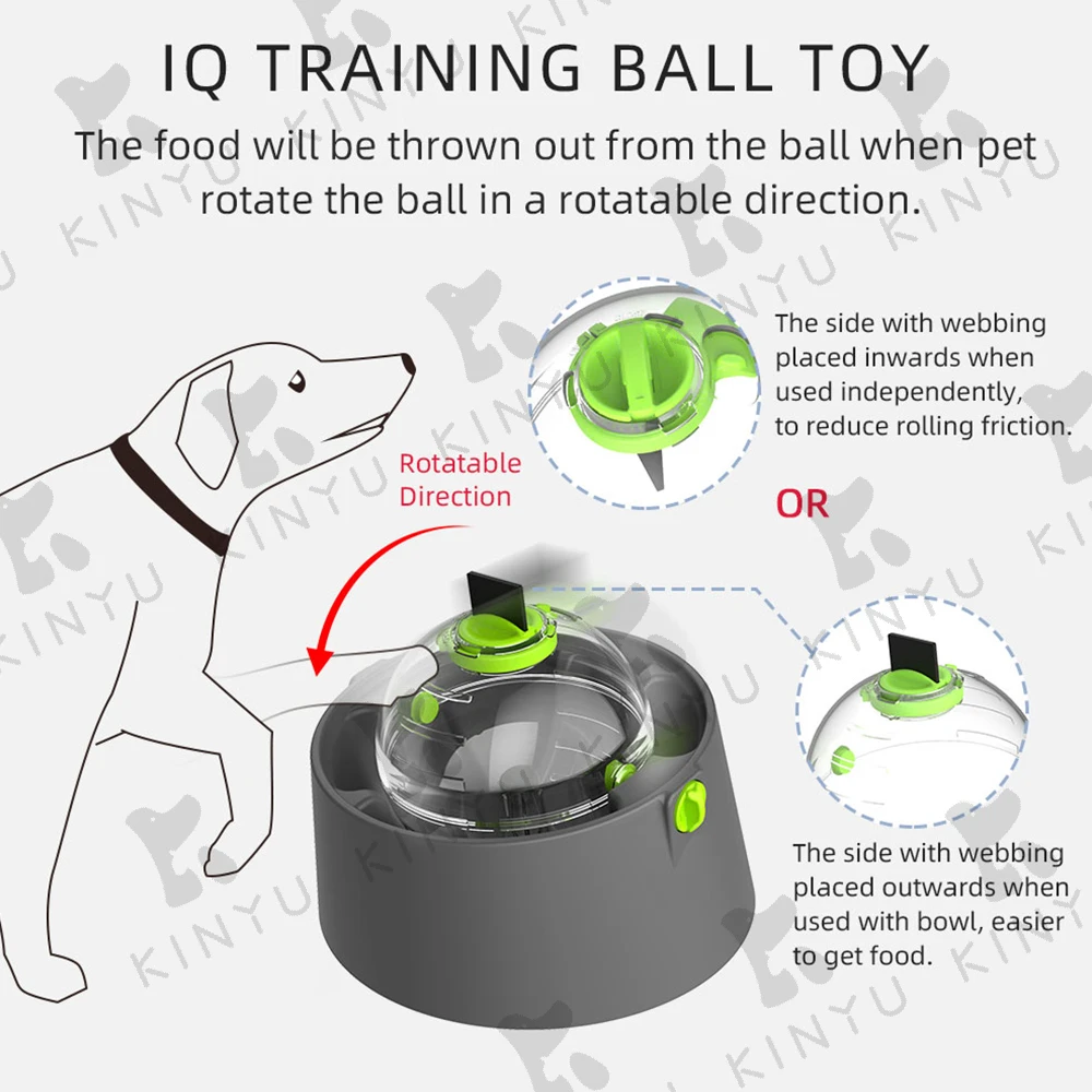KINYU Kinyu 2022 New 3 in 1 IQ Training Puzzle Treat Dispenser  Dog Lick Mat With Bowl Dog Toy Packs Pets Toys and Accessories