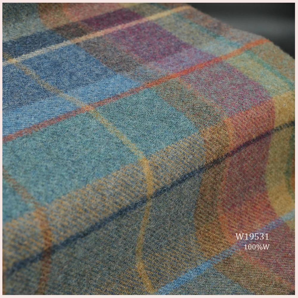 Классическая элегантная мягкая на ощупь 100% шерстяная ткань для обивки занавесок диванных подушек одеял