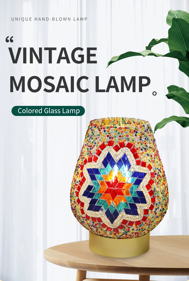 Unique Turkish Handmade Glass Red Mosaic Tea Light Candle Holder for Home Decoration and Wedding Made in China factory