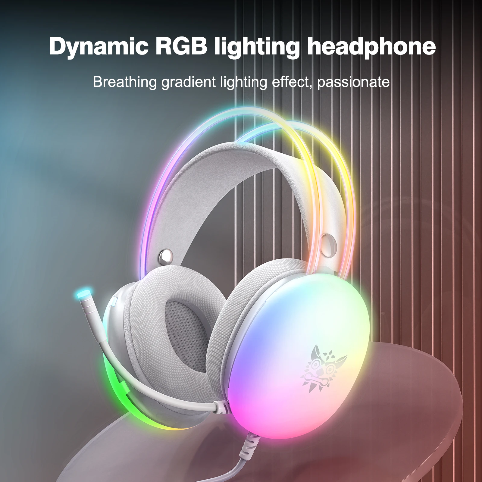オーバーイヤーヘッドホン 鬼熊 X25 オーバーイヤー ガールズ RGB ゲーミングヘッドホン サウンド
