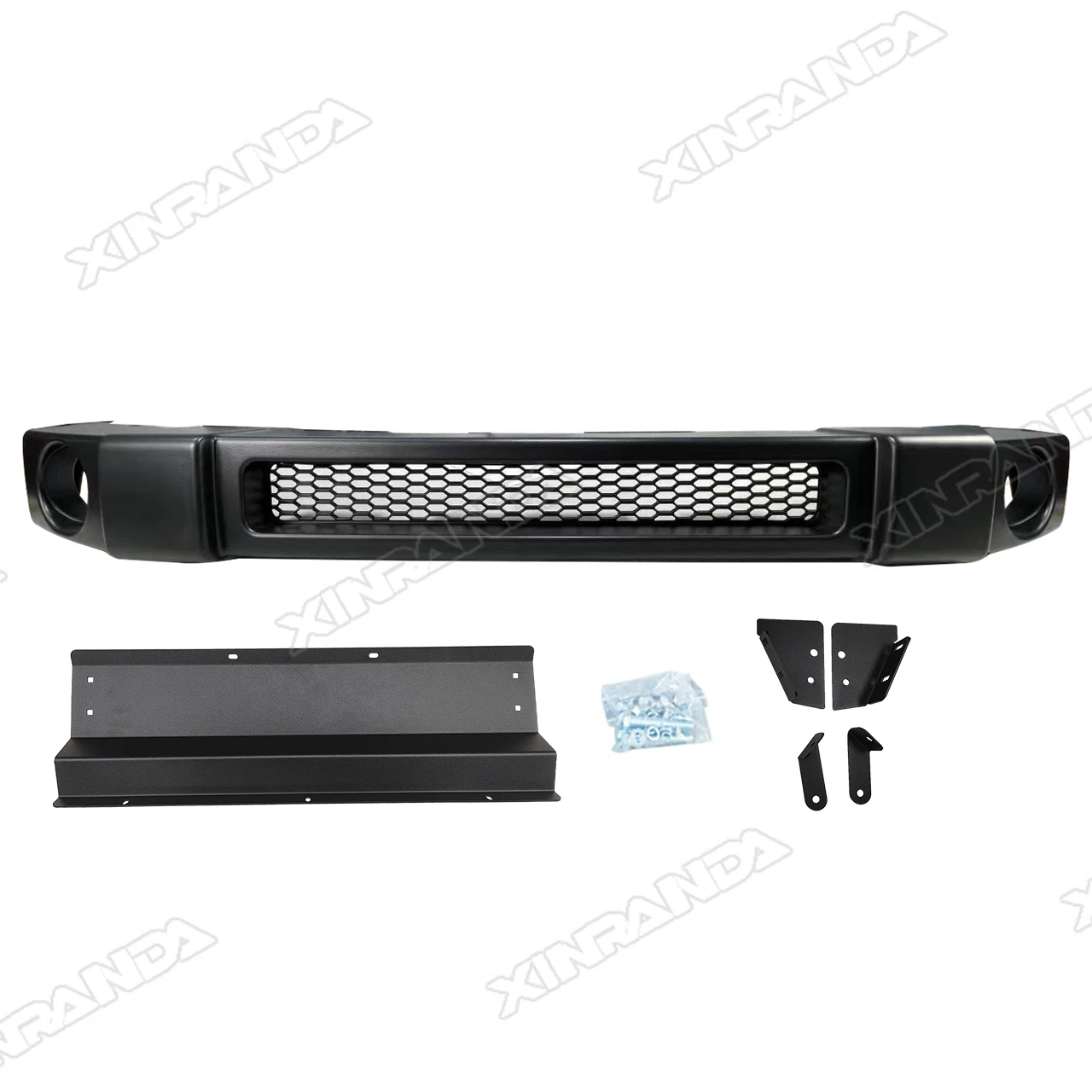 Jimny Bumper JB74 Accessories Plastic Narrow Front Bumper With Steel Skid Plate for Suzuki Jimny JB64 2024 2023 2022 2021 2020