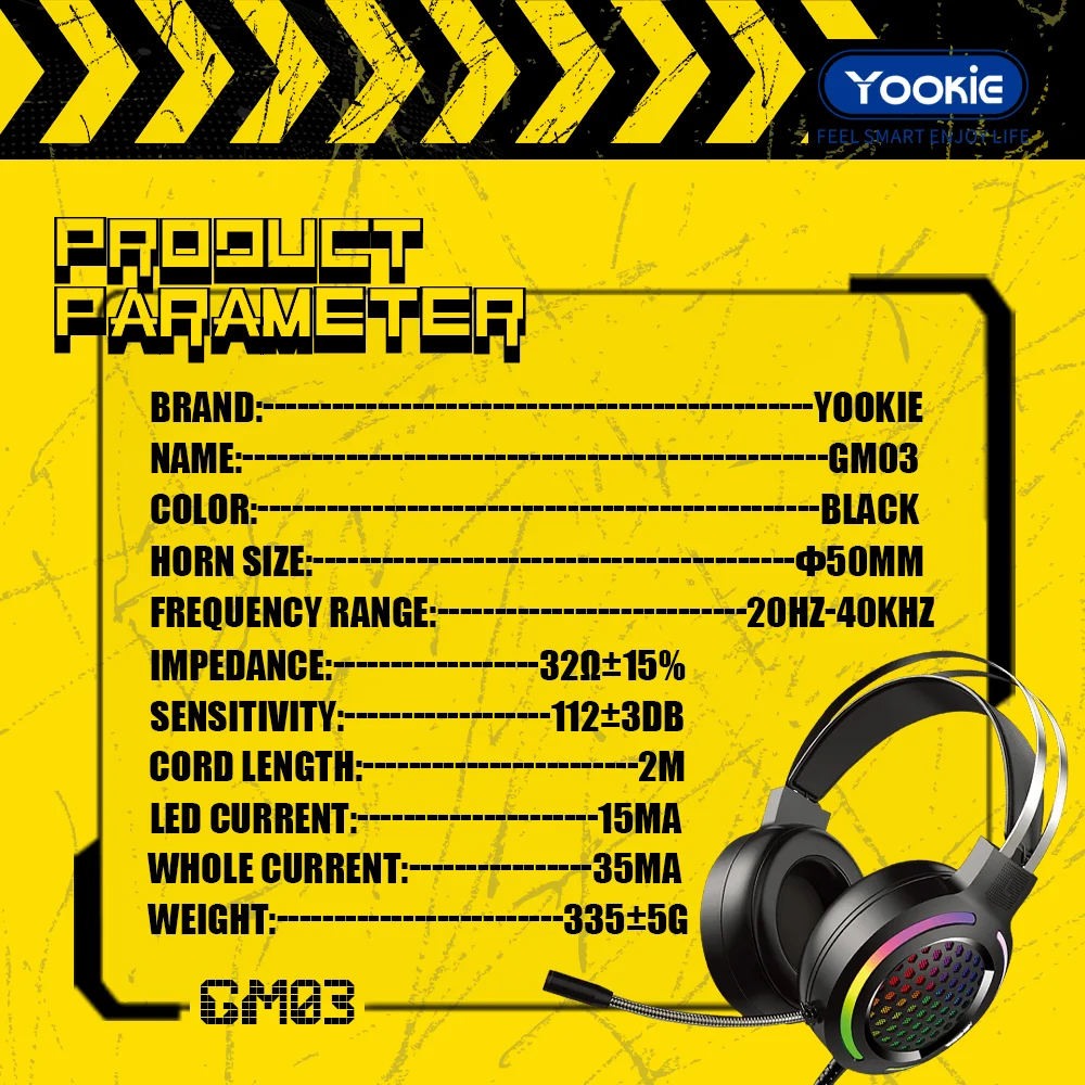 Ecouteur Gaming avec Micro détachable YOOKIE GM01