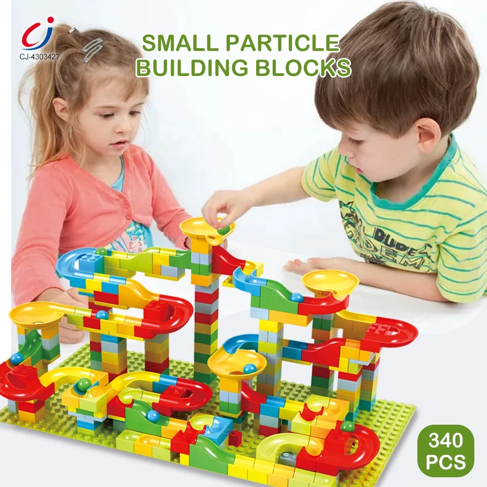 Chengji Building Blocks Toy Race Maze Marble Run Ball Rolling Track Play Set Kids Educational Diy Slideway Marble Run Game Toys