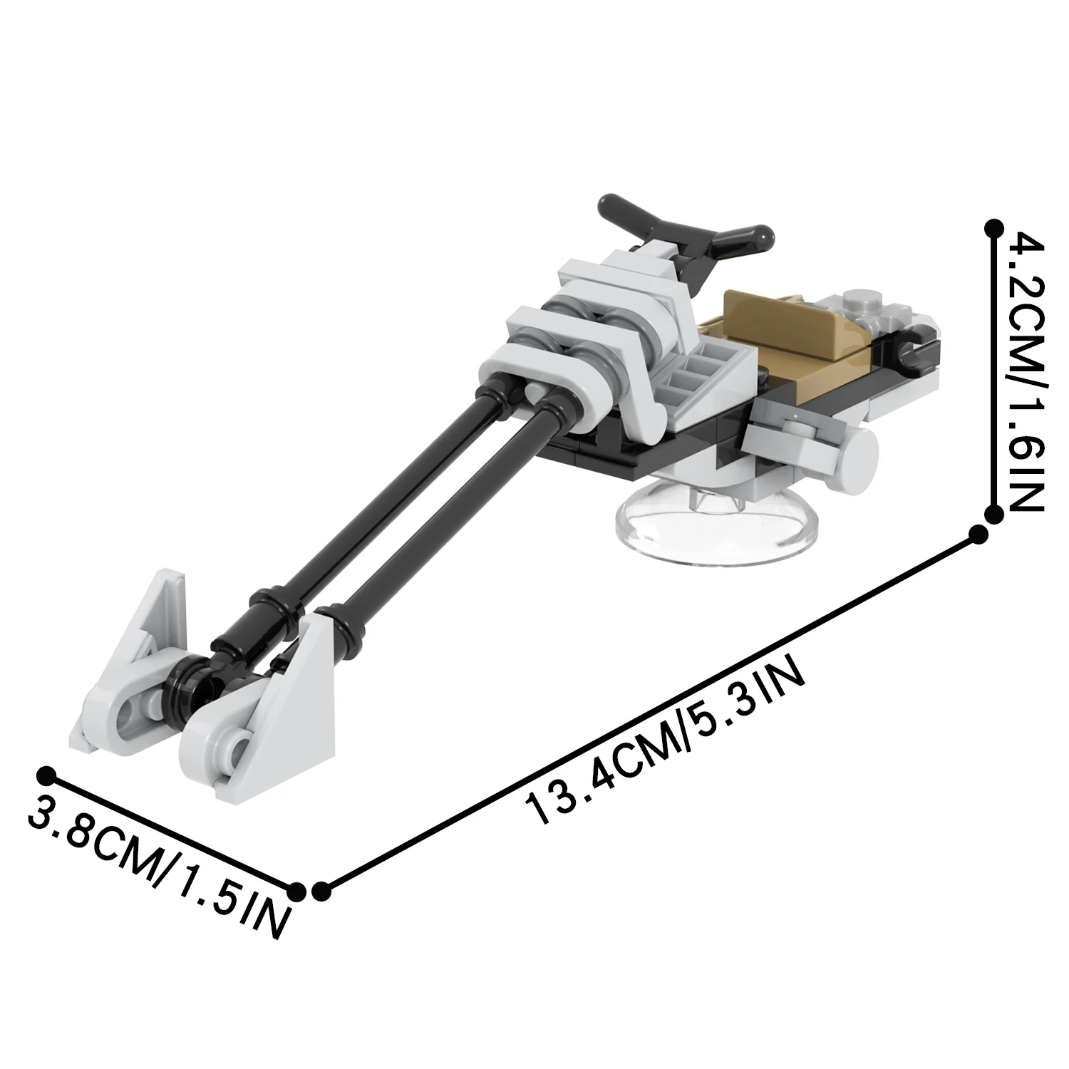 MOC2187 Flying Motorcycles 44Pcs Brick with Mandalorian Yoda Sci