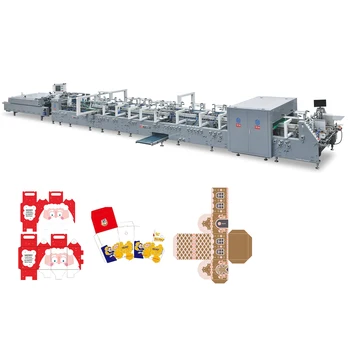 Rigid Box Magnet Pasting Machine JY1100SG-J Full Automatic Folding Gluing Machine with Online Inspection