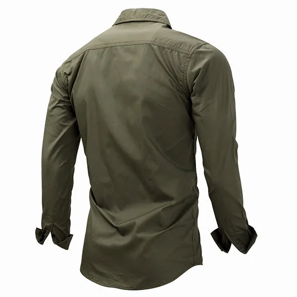 Hot Sale Long Sleeve Mens Casual Shirt Army Green Tactical Combat Working Shirts Mens Workwear Uniforms With Custom Service
