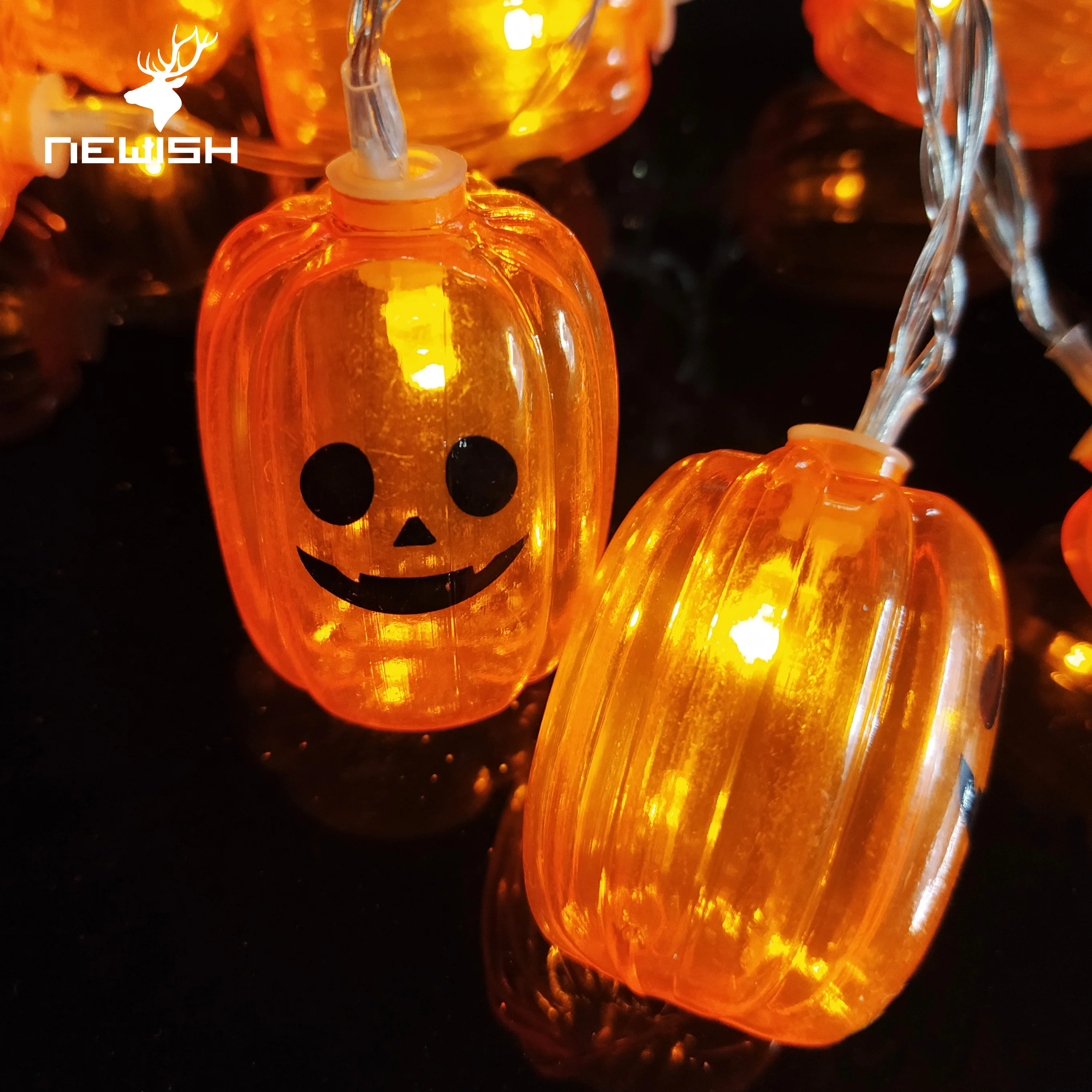 pumpkin holiday decorative battery operated string lights - buy