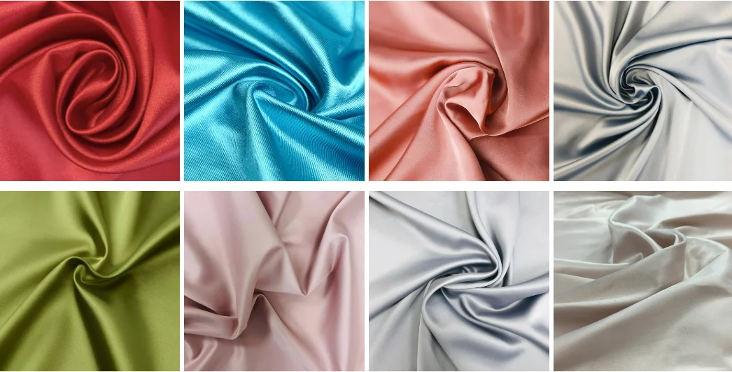 High Quality Stretch Fabric Satin 4 Way Stretch 90 Polyester 10 Spandex ...