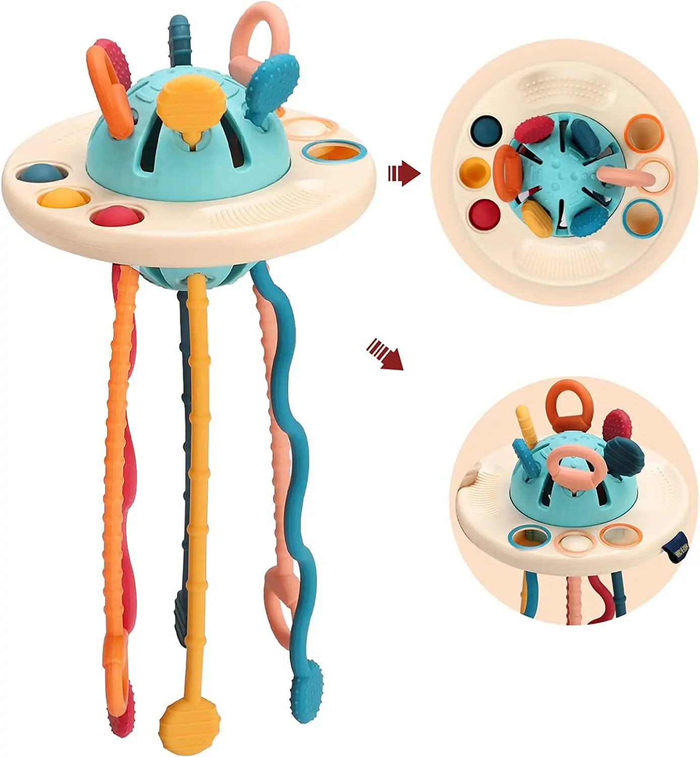 Baby Sensory Montessori Silicone Toy Travel Pull String Toy Multi   H397c73ba9e5d44a4983781c00de8c5b3o 